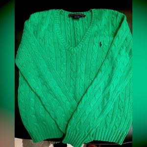 Ralph Lauren Green Crewneck Sweater Women Size Large - Never worn